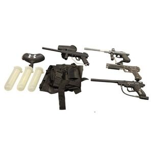 Paintball Marker Lot Spyder Victor FR2 Tippmann Style Vest Hopper Tubes As Is